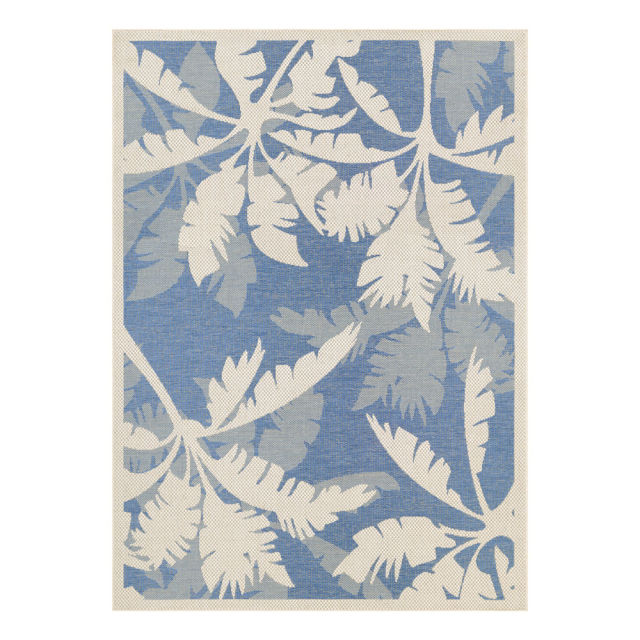 Couristan Monaco Coastal Flora Ivory/Sapphire Indoor/Outdoor Rug