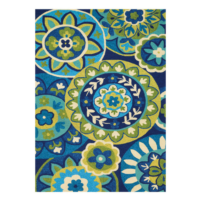 Couristan Covington Rip Tide Ocean/Green Indoor/Outdoor Rug