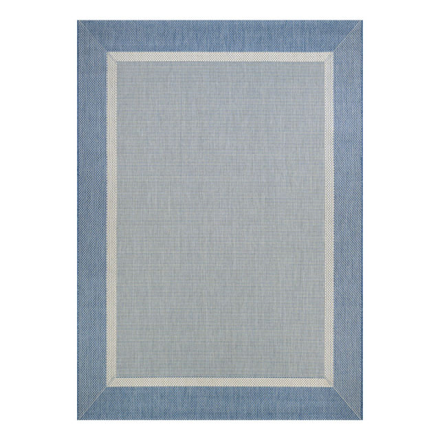 Couristan Recife Stria Texture Champagne/Blue Indoor/Outdoor Rug