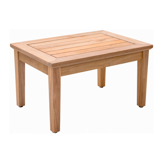 POVL Outdoor Calera 20" Teak Rectangular Side Table - Low Height