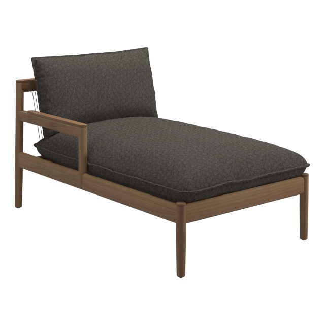 Gloster Saranac Teak Left Chaise Lounge