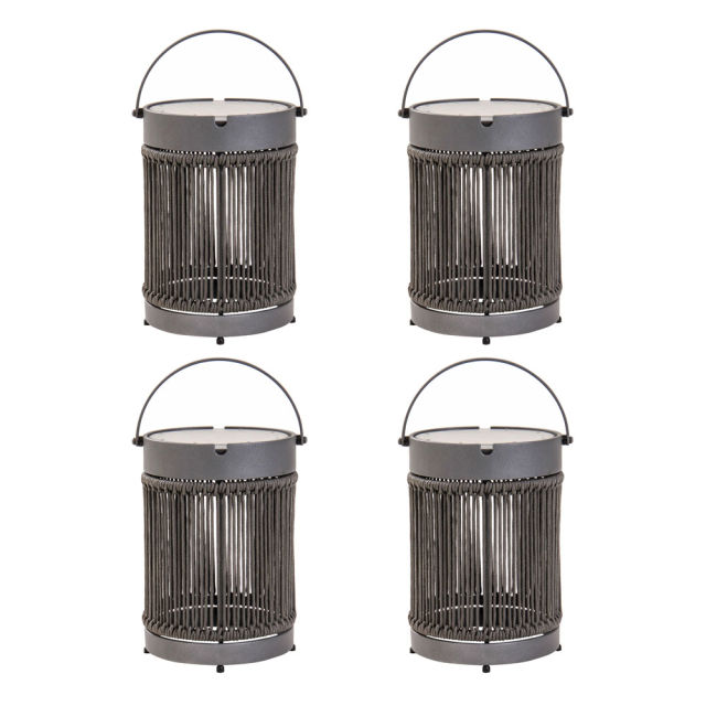 POVL Outdoor Shine Small Rope Lanterns - Set of 4