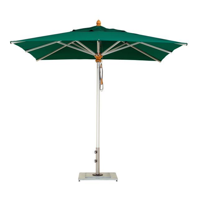 Woodline Shade Solutions Bravura 9.5' Square Aluminum Market Patio Umbrella