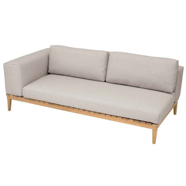 Kingsley Bate Lotus Teak Sectional Settee with Left Arm