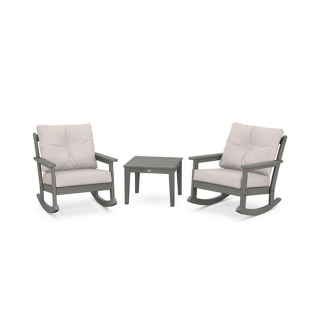 Polywood Vineyard 3-Piece Deep Seating Rocking Chair Set