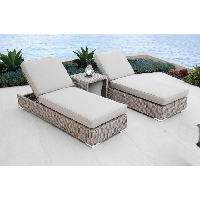 Sunset West Coronado 3-Piece Chaise Outdoor Lounging Set