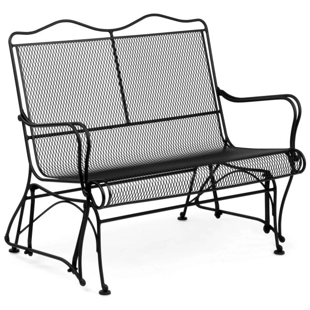 Woodard Tucson Iron High Back Love Seat Glider - Set of 2