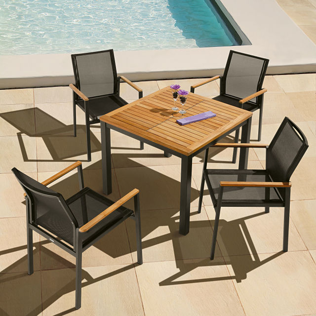 Barlow Tyrie Aura 5-Piece Square Patio Dining Set