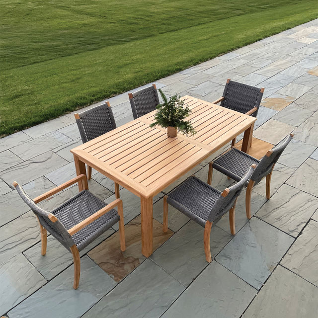 Kingsley Bate Bainbridge/Hudson 7-Piece Rectangular Patio Dining Set