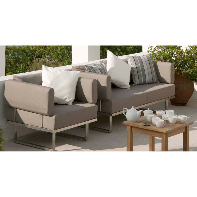 Barlow Tyrie Mercury/Colchester 4-Piece Conversational Outdoor Lounging Set