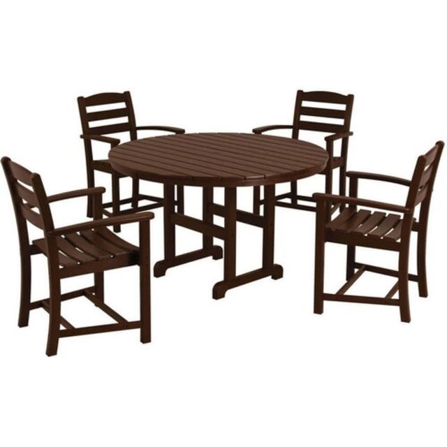 Polywood La Casa Cafe 5-Piece Round Dining Set