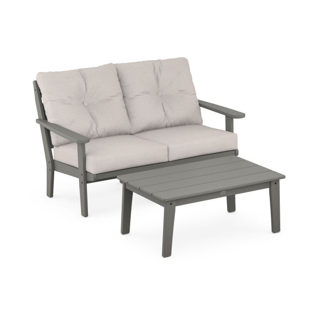 Polywood Lakeside 2-Piece Lounge Loveseat Set