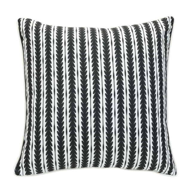 Outdoor Decor by Commonwealth 18" x 18" Ebony Geo Stripe Outdoor Pillow