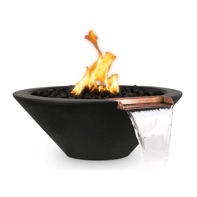 The Outdoor Plus Cazo 24" GFR Concrete Fire & Water Bowl