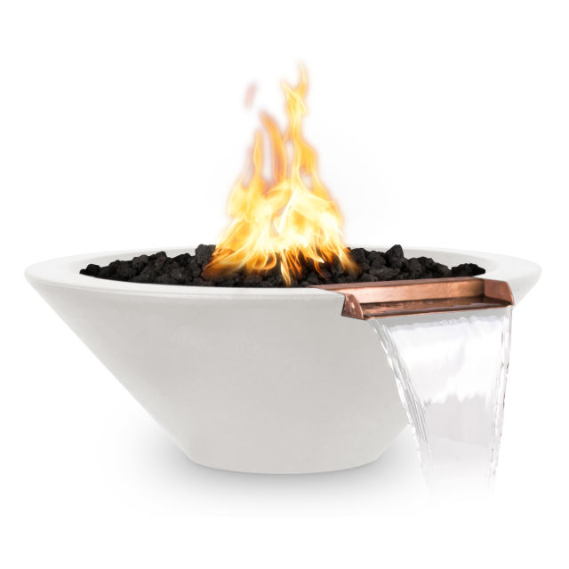 The Outdoor Plus Cazo 48" GFR Concrete Fire & Water Bowl