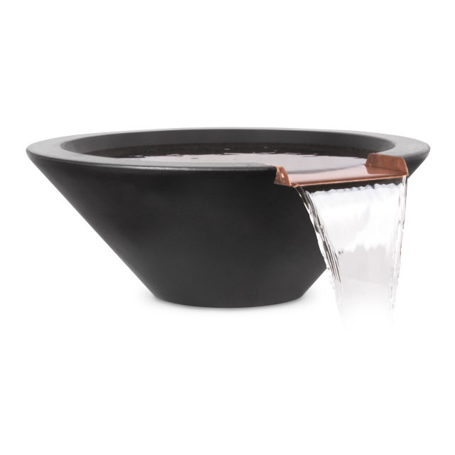 The Outdoor Plus Cazo 24" GFR Concrete Water Bowl