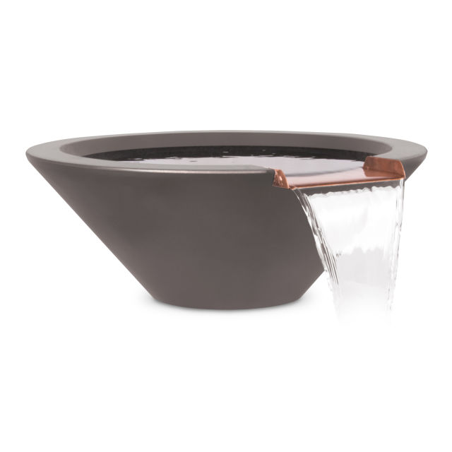 The Outdoor Plus Cazo 36" GFR Concrete Water Bowl