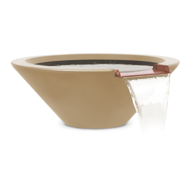 The Outdoor Plus Cazo 31" GFR Concrete Water Bowl