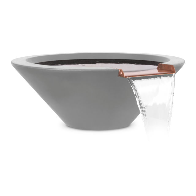 The Outdoor Plus Cazo 48" GFR Concrete Water Bowl