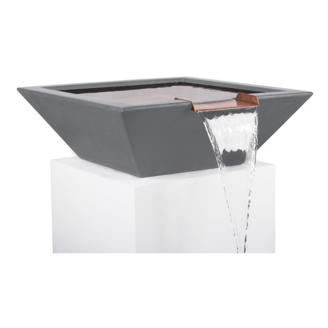 The Outdoor Plus Maya 36" GFR Concrete Water Bowl