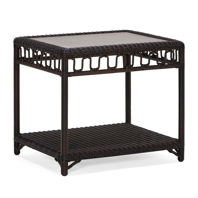 Woodard San Michele 26" Woven Rectangular Side Table