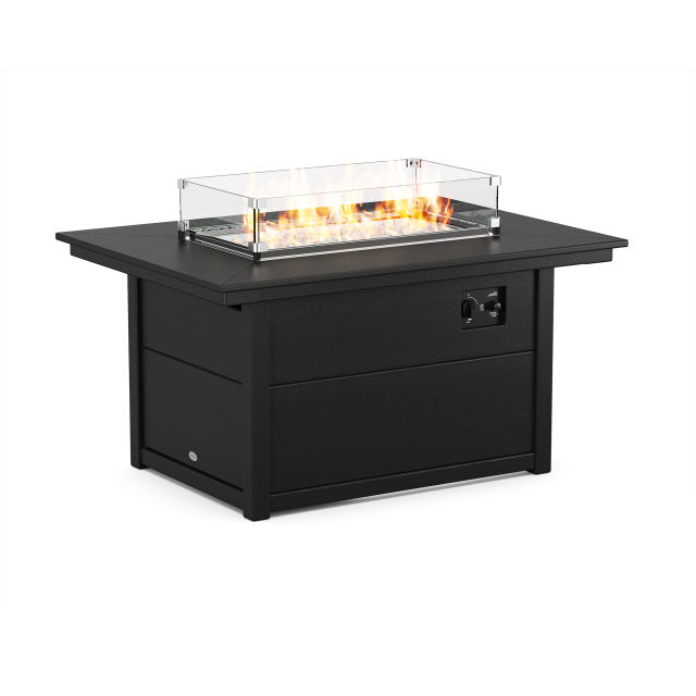 Polywood 46" Rectangular Gas Fire Table w/ Hidden Tank