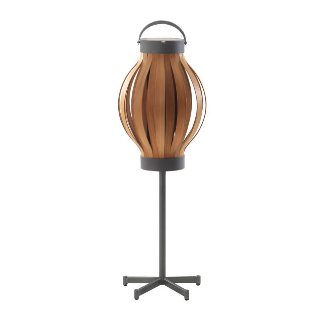 POVL Outdoor Bulbo Teak Detachable Lantern and Floor Lamp