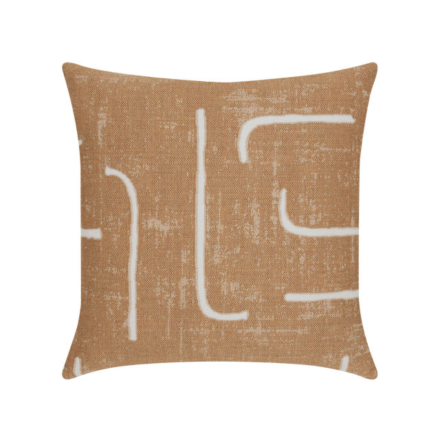 Elaine Smith 20" x 20" Instinct Caramel Sunbrella Outdoor Pillow