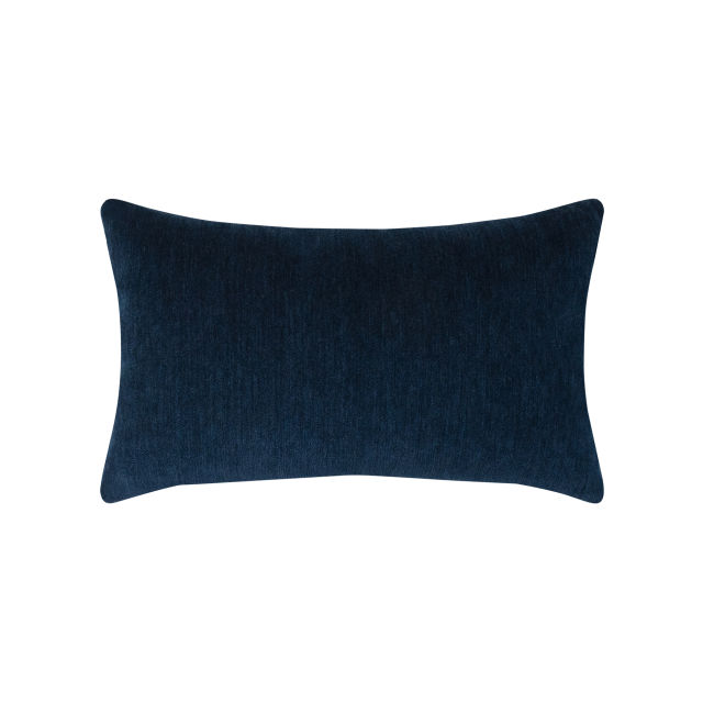 Elaine Smith 20" x 12" Luxe Velour Indigo Lumbar Sunbrella Outdoor Pillow