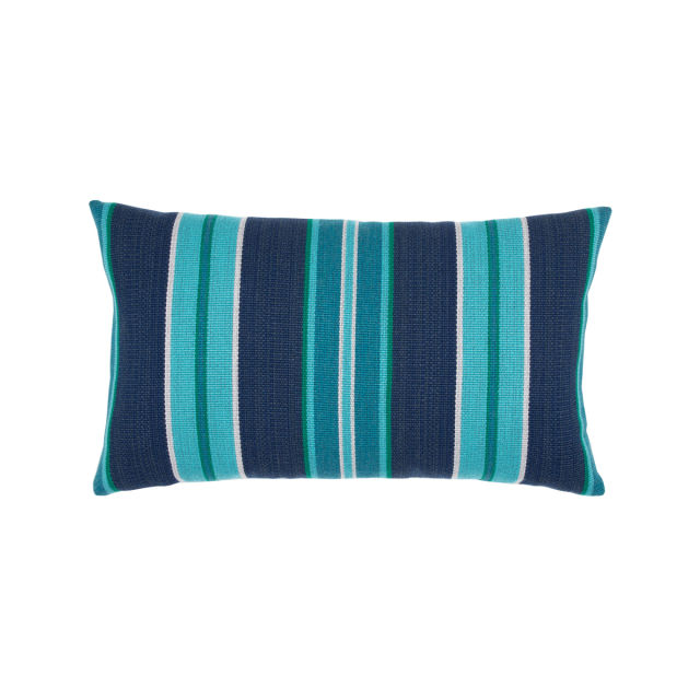 Elaine Smith 20" x 12" Fortitude Deep Sea Lumbar Sunbrella Outdoor Pillow