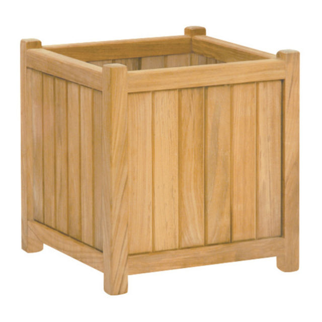 Kingsley Bate Brookside 16" Square Teak Box Planter