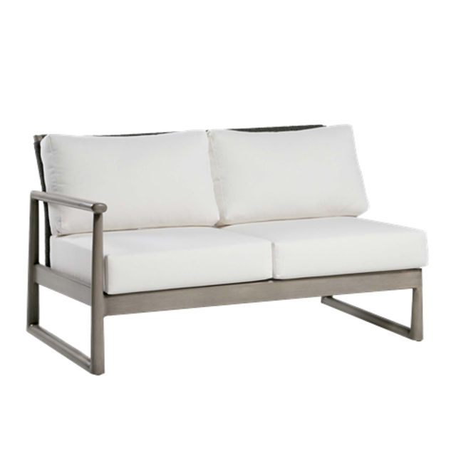 Ratana Park West Aluminum Left Arm Love Seat Outdoor Sectional Unit