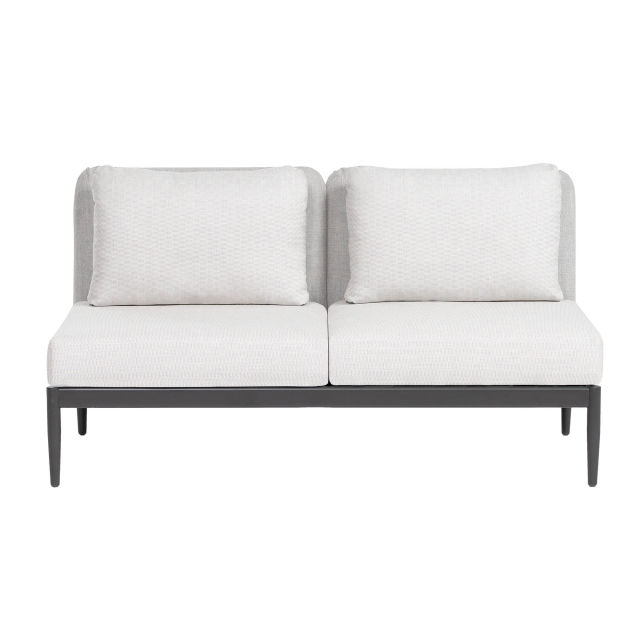 Ratana Palo Aluminum Armless Love Seat Outdoor Sectional Unit