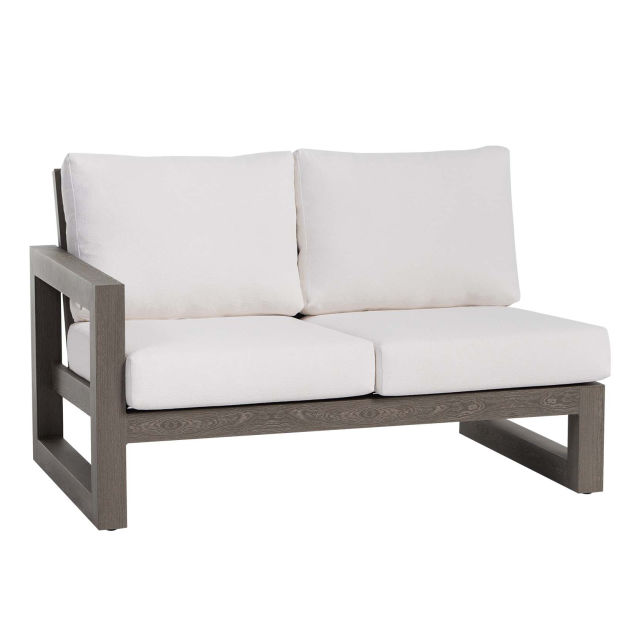 Ratana Milano Aluminum Left Arm Love Seat Outdoor Sectional Unit