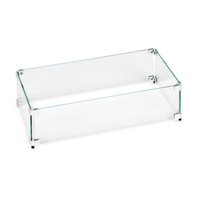 American Fire Glass 35.5" Rectangular Drop-In Pan Flame Guard