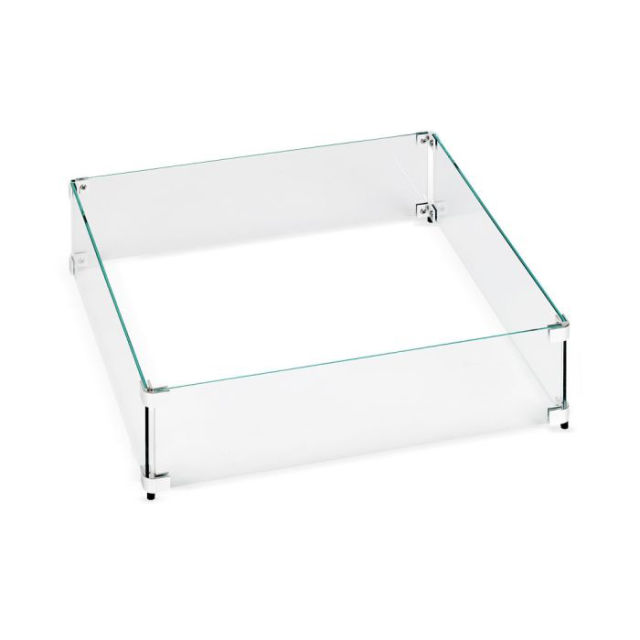 American Fire Glass 23.5" Square Drop-In Pan Flame Guard