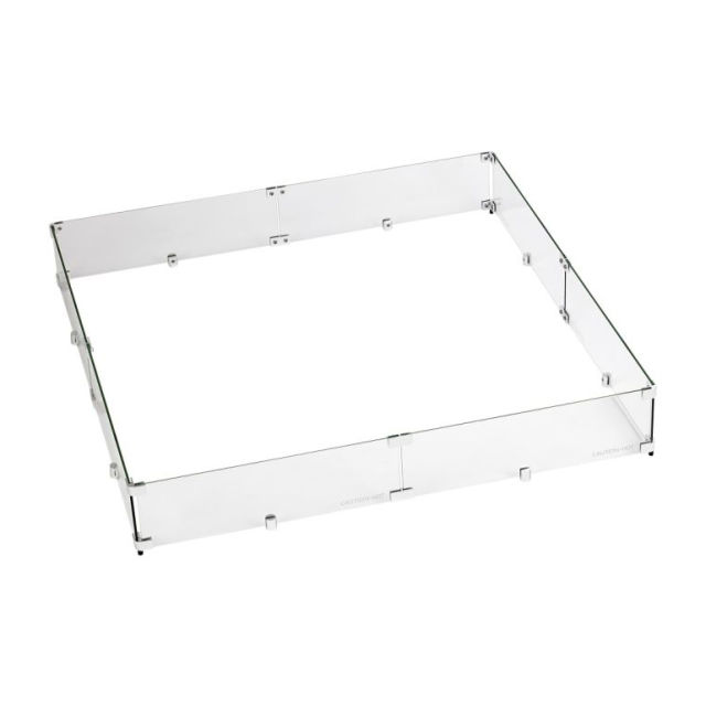 American Fire Glass 41.5" Square Drop-In Pan Flame Guard