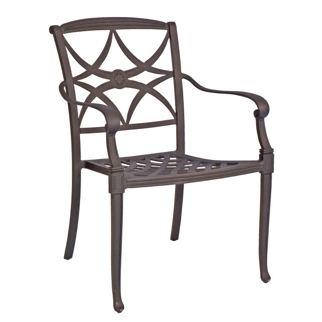 Woodard Wiltshire Stacking Aluminum Dining Armchair