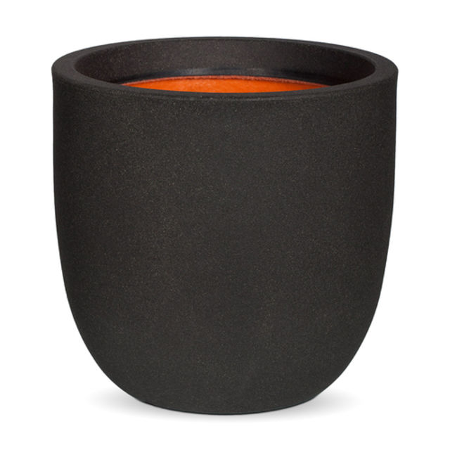 Capi Urban Smooth 14" Ball Planter Pot - Black