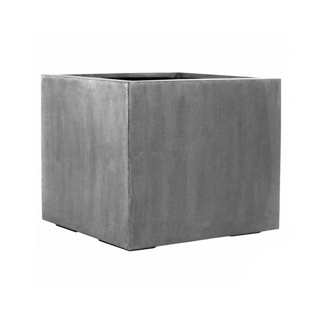 Pottery Pots Natural Jumbo 43" Square Fiberstone Box Planter - Grey