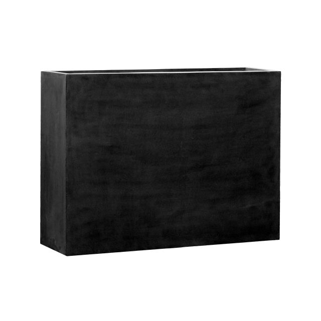 Pottery Pots Natural Jort Slim 49" x 13" Rectangular Fiberstone Trough Planter - Black