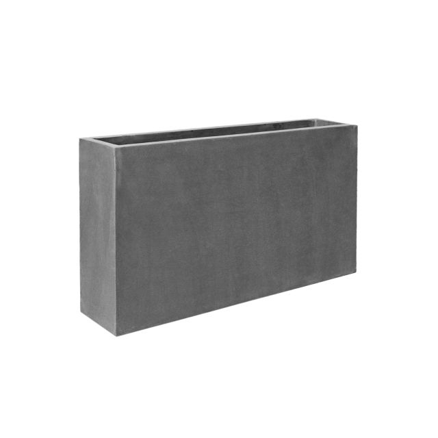 Pottery Pots Natural Jort Slim 36" x 8" Rectangular Fiberstone Trough Planter - Grey