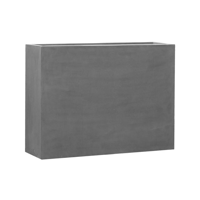 Pottery Pots Natural Jort Slim 49" x 13" Rectangular Fiberstone Trough Planter - Grey