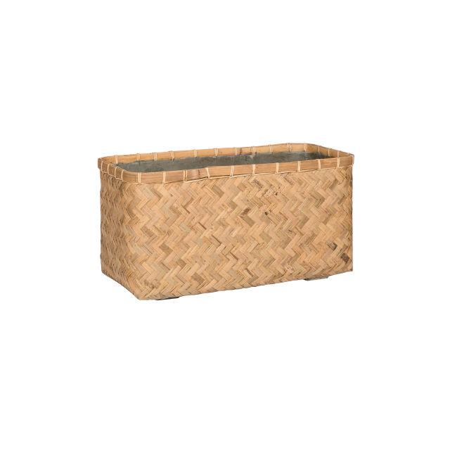 Pottery Pots Bohemian Rafi 24" Rectangular Bamboo Trough Planter