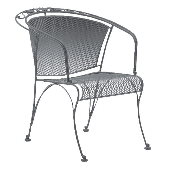 Woodard Briarwood Iron Barrel Dining Armchair