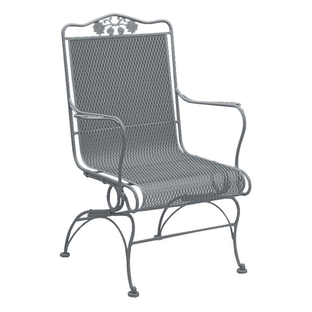 Woodard Briarwood Iron Coil Spring Dining Armchair