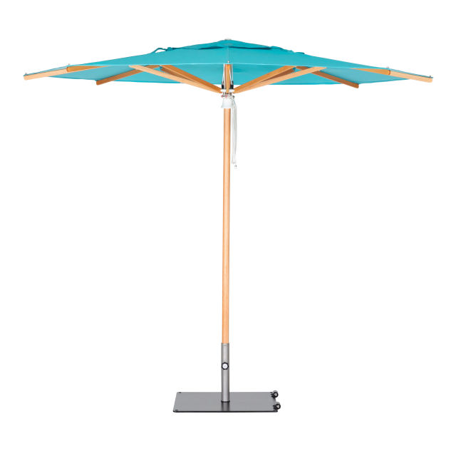 Woodline Shade Solutions Pacific 9' Round Eucalyptus Patio Umbrella