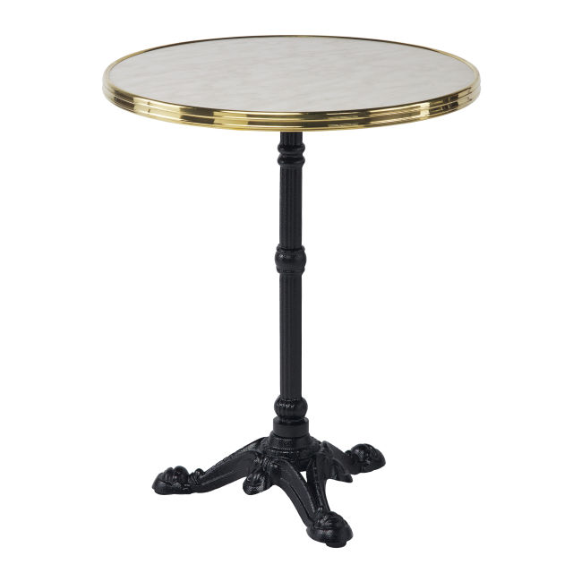 Sika Design Alu Affaire Rive Gauche 24" Iron Round Parisian Bistro Table