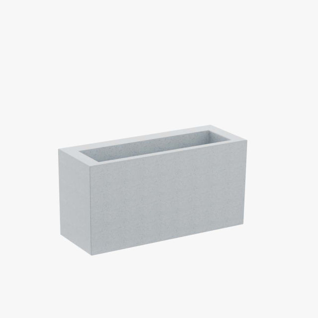 Zachary A. Design Terrace 48" x 18" Rectangular Trough Planter