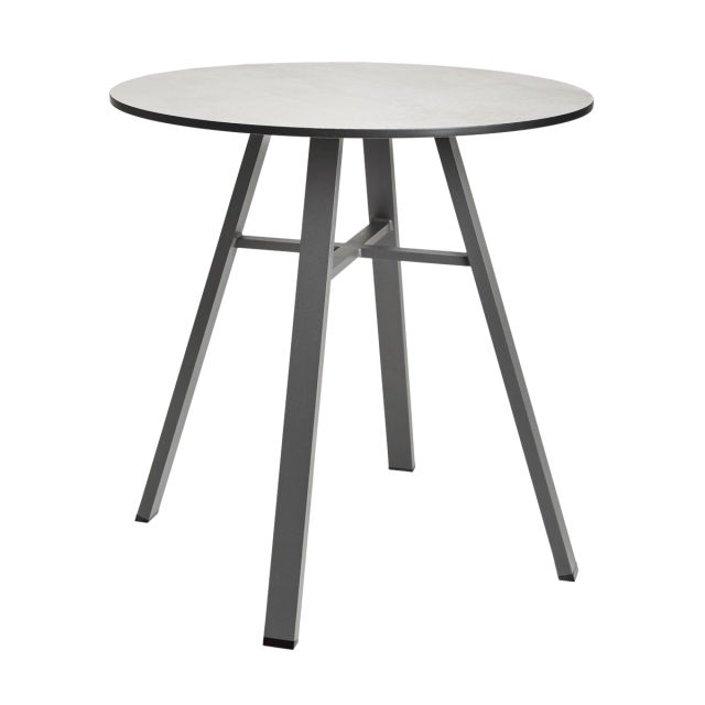 Jensen Outdoor Harmony 29" HPL Round Bistro Table - Light Gray